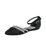  FUZZY Hallie Women Wide Width Pointed Toe Ankle Strap Buckle Dress Flats  - $59.95