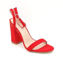 Pretty Little Thing Enya-1 Women Slingback Ankle Strap Heels Size US 7 Red - £6.53 GBP