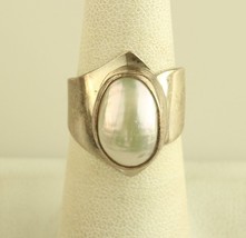 Vintage Sterling Silver Pearl Signed Nakai ring - £51.59 GBP