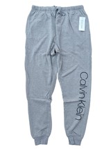 Calvin Klein Mens Grey/ Black Logo Lightweight Lounge Pajama Sleep Jogger Pants - £18.75 GBP