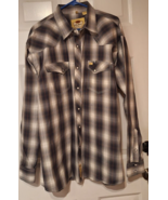 Larry Mahan Cowboy Collection XXL Western Shirt Diamond Pearl Snap Gray ... - $24.25