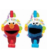 Sesame Street Elmo Birthday Blow Outs 8 Per Package Party Favors NEW - €6,81 EUR