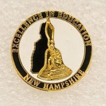 Vintage Costume Jewelry Lapel Pin Excellence in Education New Hampshire - $9.89