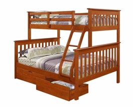 Jayden Espresso Twin over Full Bunk Bed with Storage - $1,137.51