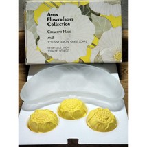 Vintage Avon Flower Frost Collection Crescent Plate &amp; Lemon Scented Soap... - $11.67