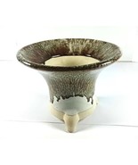 Ceramic Succulent Pot Vintage Container Planter Striped Pattern Handmade... - $24.00
