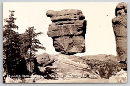 Colorado Springs Balanced Rock Garden of the Gods RPPC Postcard D25 - £11.82 GBP