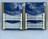 2 - Holiday Times Vintages Village White Picket Fence panel 8 pieces tra... - $14.50