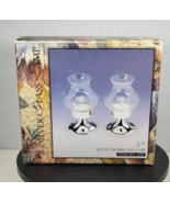 Vintage Davco Silver Ltd Silver Plated 5 &quot; Hurricane Candle Sticks Pair Set - €22,53 EUR