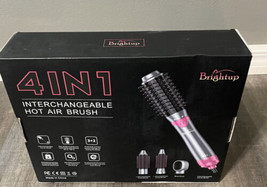 Brightup 4 In 1 Interchangeable Hot Air Brush SM-5258 Blow Dry Curling Fluffing - £15.79 GBP
