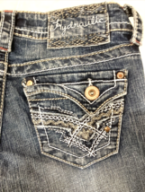 hydraulic jeans womens size 3 4 bailey flap pocket capri 26x24 stretch d... - £11.75 GBP