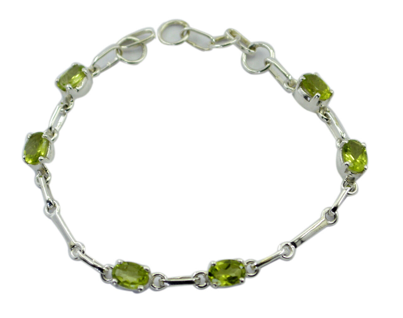 resplendissant Peridot 925 Sterling Silver Green Bracelet Naturel bijoux... - $40.68