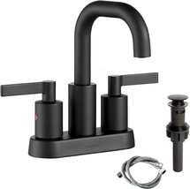 Modern High Arc Two Handle Bathroom Vanity Faucet With Brass 360° Swivel... - $71.97