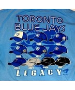 Baseball Tee Shirt Toronto Blue Jays Legacy Hats Size L - £11.11 GBP