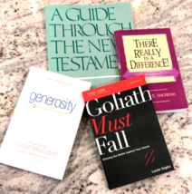 4 Christian Book Lot: Generosity, Theology, Nest Testament Guide, Goliath Must.. - £5.51 GBP