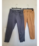 Lot Of 2 PACT Small Organic Stretch Twill Denim Straight Pants Dark Gray... - €40,88 EUR