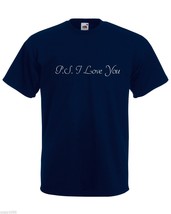 Mens T-Shirt Quote P.S I Love You, Romantic tShirt, Motivational Shirt - £18.59 GBP