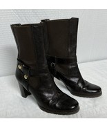 Stuart Weitzman Women’s Dark Brown Leather Heeled Boot Size 8.5M Stretch... - $2,451.33 MXN