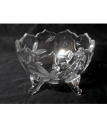 MIKASA 3-Toed 6&quot; Footed Crystal Bowl Candy Dish GARDEN TERRACE Grapes Le... - €14,60 EUR