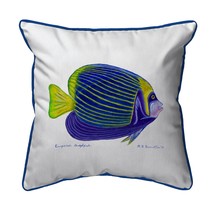 Betsy Drake Emperor Angelfish Large Indoor Outdoor Pillow 18x18 - £36.89 GBP