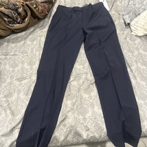 Calvin Klein Men&#39;s Slim Fit Suit Pants Navy Blue Size 30x32 - $63.11