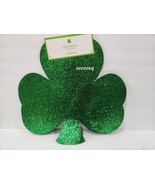 Storehouse St. Patrick&#39;s Set 2 Green Glittery Shamrock Shaped Placemats - £27.75 GBP