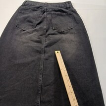 SHEIN Women's Black Front Zipper & High Slit Size 26 Waist 25" image 3