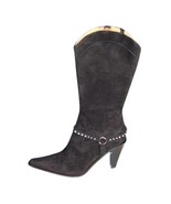 Donald Pliner Couture Suede Leather Boot Shoe New Western Rhinestone $45... - $180.00