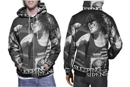 Kellin Quinn Sleeping With Sirens Desig Mens Graphic Zip Up Hooded Hoodie - £27.79 GBP+