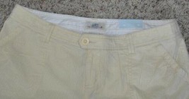 Womens Shorts Cotton Junior Girls Yellow Stripe Lightweight -sz 1 - $6.93