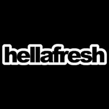 HELLAFRESH tuner JDM stance lowrider (7&quot; White) Vinyl Decal Sticker - $4.94