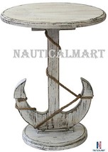 Harbor Distressed White Anchor Table Home Decor - £270.91 GBP