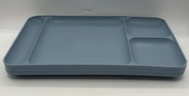 Vintage Tupperware 1535-6, Set of 3 Divided Plastic Blue Trays U250 - £23.62 GBP