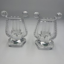 Shannon Crystal Designs of Ireland Harp Bookend Pair made in Slovakia 7.5&quot;x 5.5&quot; - £59.35 GBP