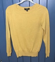 Yellow Crewneck Sweater Size Medium Fall Autumn Cottagecore - £3.11 GBP