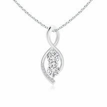 ANGARA Natural Diamond Infinity Pendant Necklace in 14K Gold (HSI2, 0.54 Ctw) - £1,106.00 GBP