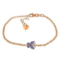 Galaxy Gold GG 14k Rose Gold Tanzanite Butterfly Bracelet - £564.49 GBP