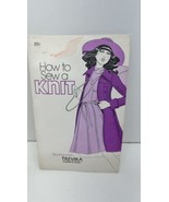 1970’s Vintage Trevira HOW TO SEW A KNIT by Joyce Brothers Great Artwork... - £7.58 GBP