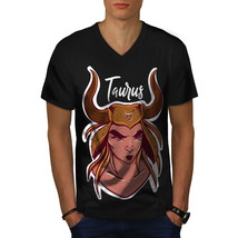 Taurus Stars Shirt Zodiac Sign Men V-Neck T-shirt - £10.44 GBP