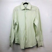 BANANA REPUBLIC Mens Long Sleeve Button Down Green White Plaid Shirt-LG ... - £10.51 GBP