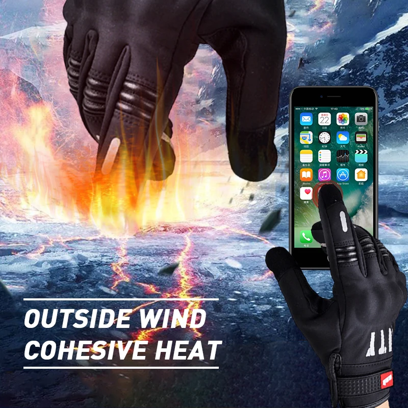Winter Full Finger Motorcycle Gloves Waterproof Gant Moto Keep Warm Men Moto - £15.84 GBP+