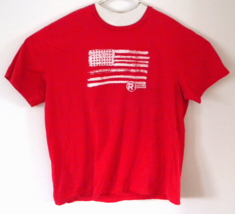 Radio Shack Store Red Shirt American Flag Cotton T-Shirt Men&#39;s XL - $12.82