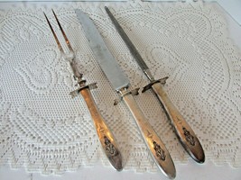 COMMUNITY SILVERPLATE 3 PC CARVING SET KNIFE FORK &amp; SHARPENER - $18.76