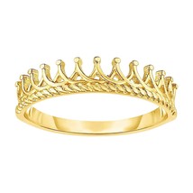 14K Yellow Tiara Crown Design Ring, (Size 7) - £202.99 GBP