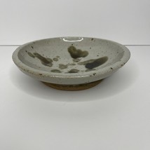 Vintage Pottery Bowl Signed Soup Glazed Molted Art Glazed - $20.75