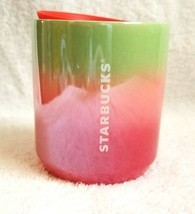 Starbucks Small 8 Ounce Ombre Stripe Travel Cup Orange / Green - £10.51 GBP