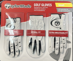 TaylorMade golf gloves 3 pack- New in package Left hand glove / small - £23.34 GBP