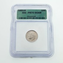 1993-C 10C Roosevelt Dime Clad Proof Graded by ICG as PR70 DCAM - £23.36 GBP