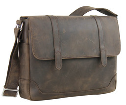 Vagarant Traveler Medium Full Grain Leather Messenger Bag LM32.DS - £110.31 GBP