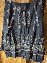 venezua black cotton floral sequined skirt size 16 - €16,61 EUR